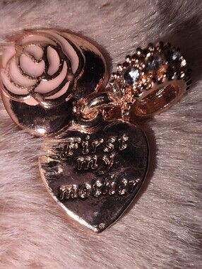 NWOT Rose Gold Color First My Mother Charm For Pandora-style Bracelets/Necklaces